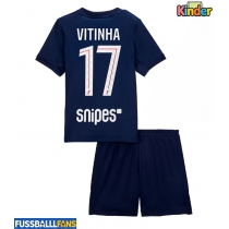 Paris Saint-Germain Vitinha #17 Heimtrikotsatz Kinder 2025-26 Kurzarm (+ Kurze Hosen)